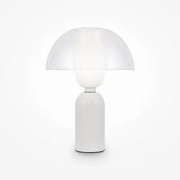 Tischleuchte – Weißes Metall, Keramik und Glas, 1× E14 Fassung, 40 W Leistung, Ø30 cm - Memory | Maytoni
