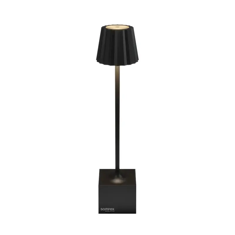 Tischleuchte Wiederaufladbar, 2200–3000K Einstellbares Licht, Touch-Dimmbar mit Memory-Funktion, IP54, 52h Akkulaufzeit – Dennis | Sompex