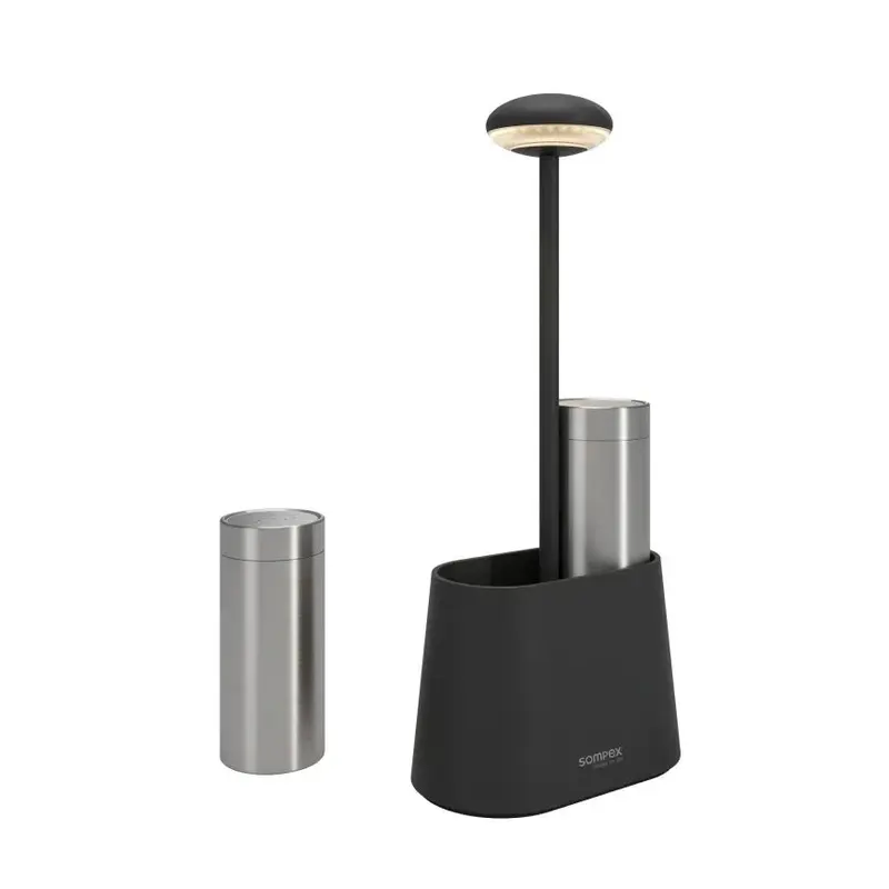 Tischleuchte Wiederaufladbar, 2200–3000K Einstellbares Licht, Touch-Dimmbar mit Memory-Funktion, IP65, 8,5h Akkulaufzeit – Heureka | Sompex
