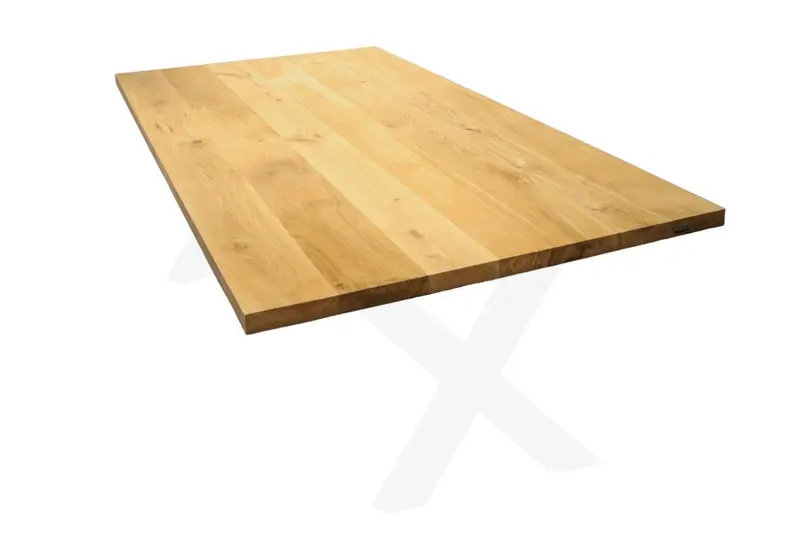 Tischplatte massive Eiche gerade Kante 4cm Stärke verschiedene Maße 100cm x 70cm bis 300cm x 100cm