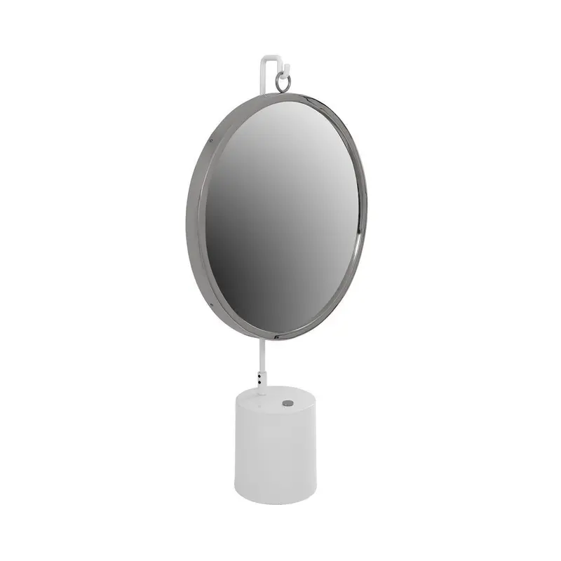 Tischspiegel – Rundes Design, Moderne Optik, Weiß Silber Finish - Eleganca 325 | Kayoom