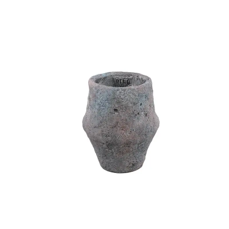 Topf – Graue Farbe, Organisches Design, Zement Material, XS – Javay | PTMD
