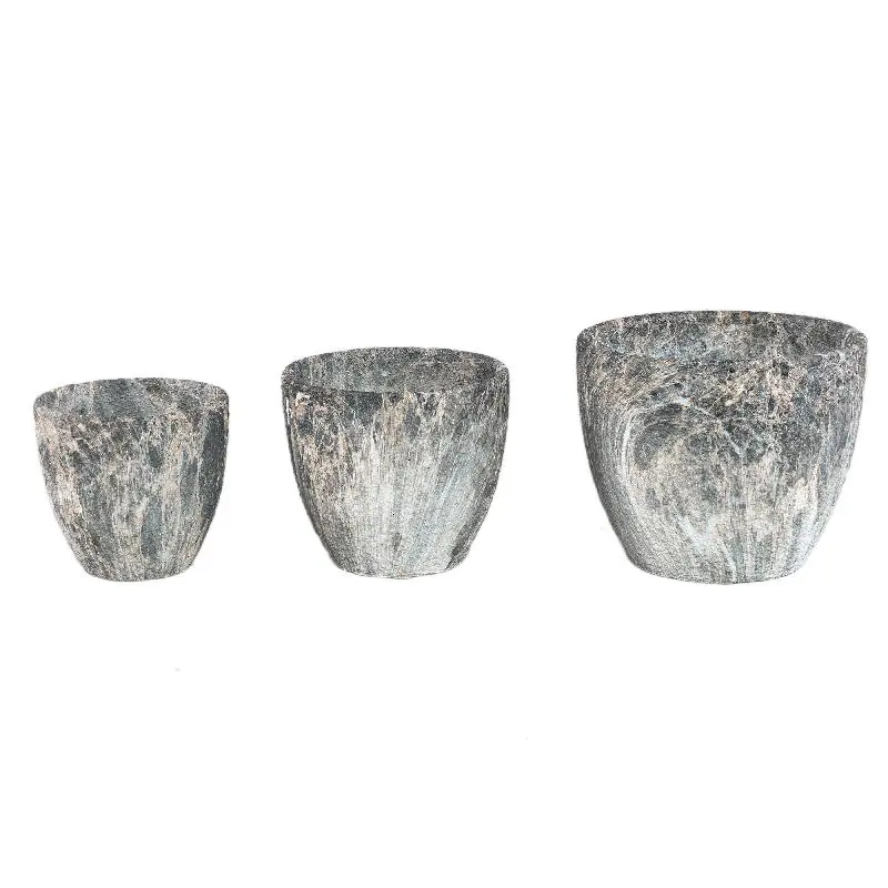 Topf – Graue Oberfläche, Marmoroptik Design, Keramik Material, S – Miah | PTMD