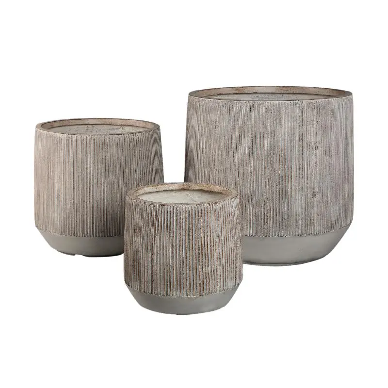 Topf – Handgefertigt, Kunststoff Material, Braun, Niedrig – Olav | PTMD