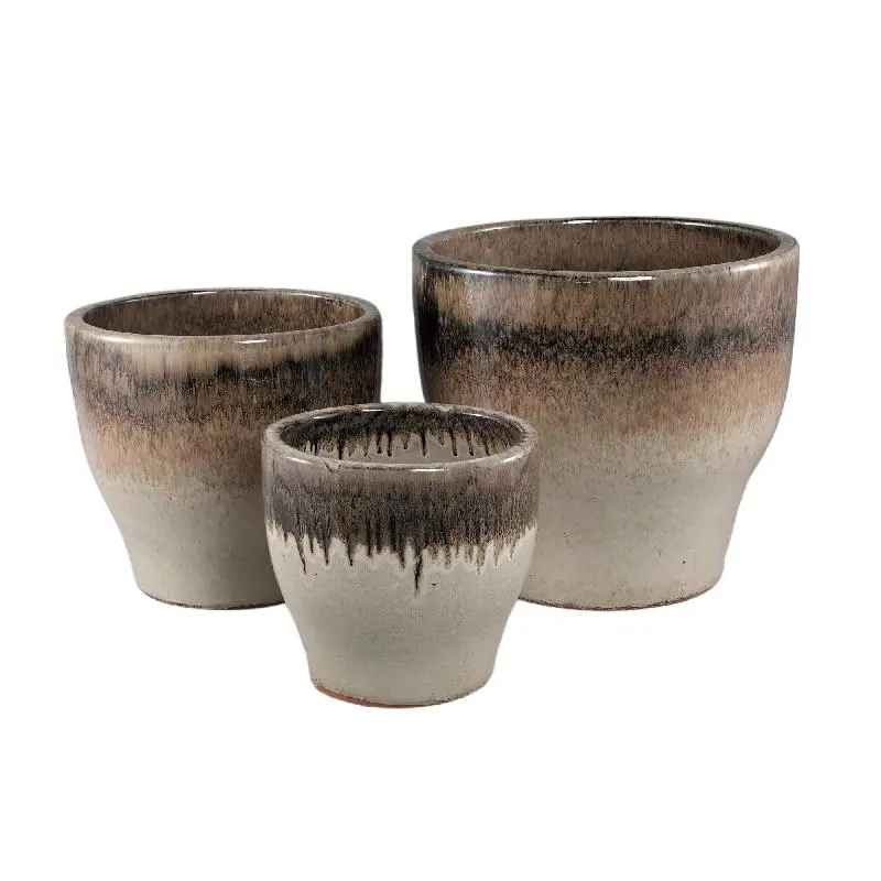 Topf – Keramik Material, Runde Form, Creme Farbgebung – Esmarie | PTMD