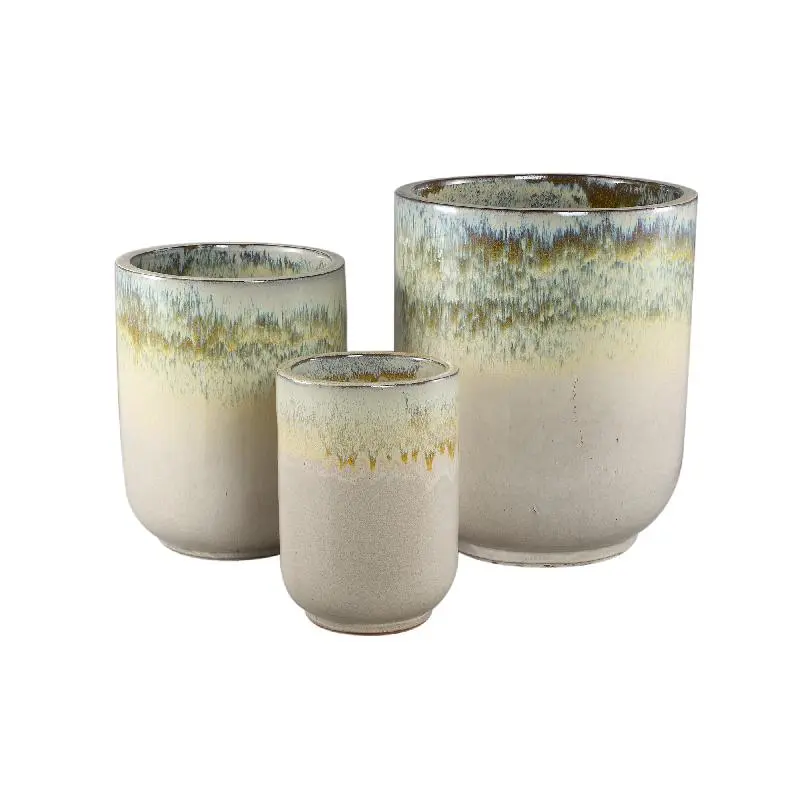 Topf – Keramik Material, Runde Form, Creme Farbgebung – Rozay | PTMD