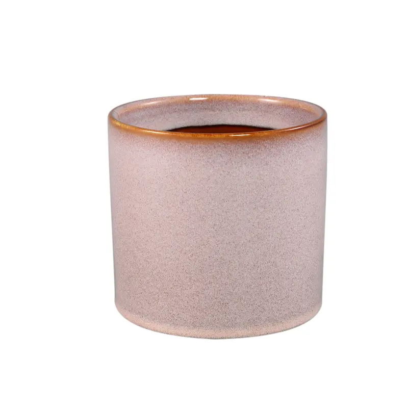 Topf - Keramik, Rundes Design, Glatte Oberfläche, Rosa, L – Mary | PTMD