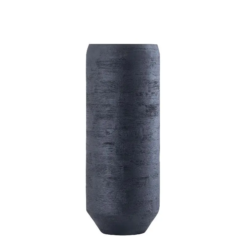 Topf – Modernes Design, Runde Form, Mangoholz Material, Schwarz, L – Gerd | PTMD