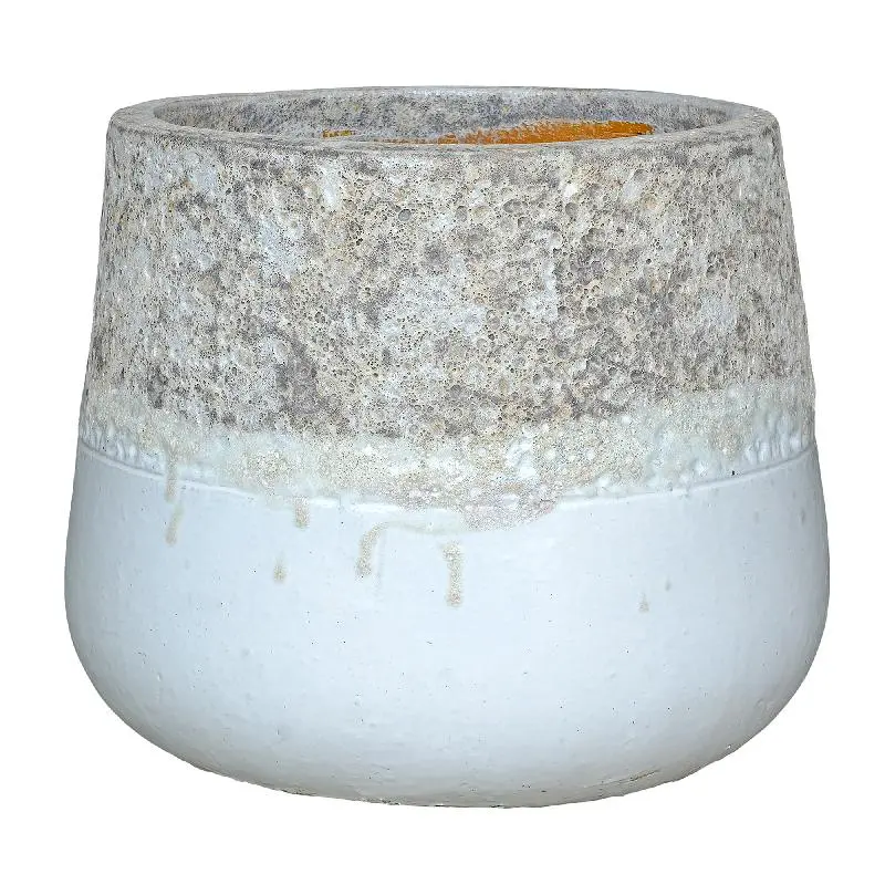 Topf – Raues Design, Runde Form, Keramik Material, L – Lenz | PTMD