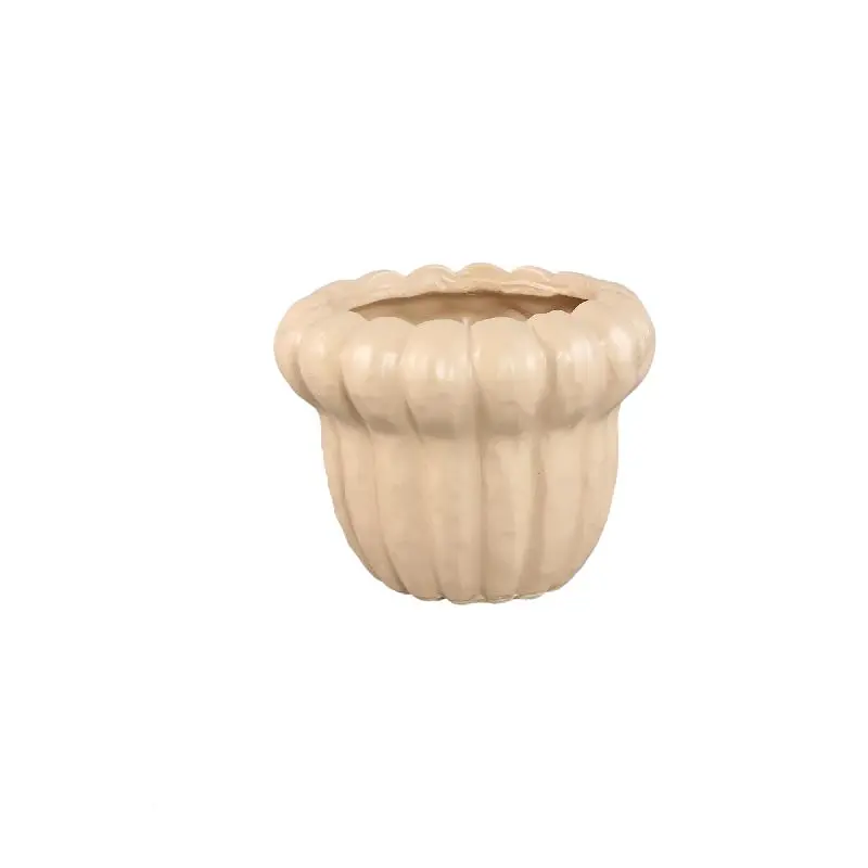 Topf – Runde Form, Keramik Material, Geripptes Design, XS – Samaran | PTMD