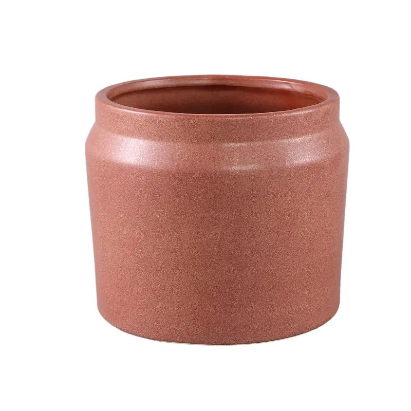 Topf – Runde Form, Porzellan-Keramik, Randdesign, Rot, L – Jillanne | PTMD