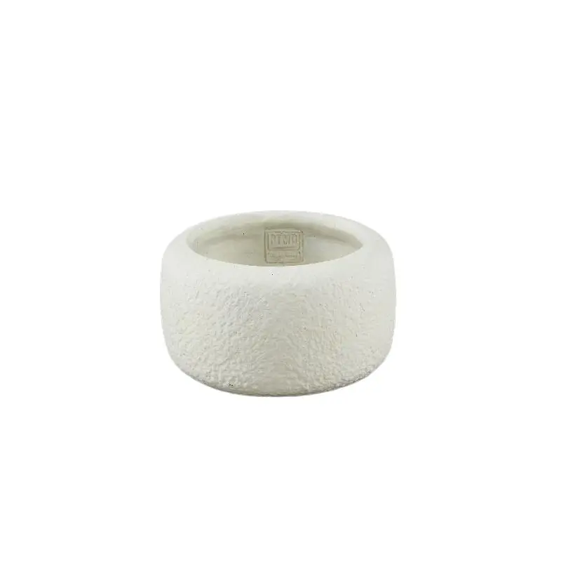 Topf – Runde Form, Zementmaterial, Modern, Niedrig, S - Evelynn | PTMD