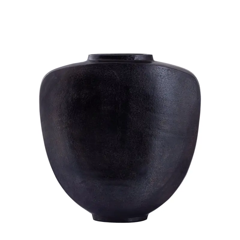 Topf – Schwarzes Aluminium, Matte Oberfläche, Abgerundete Form – Elphie | PTMD