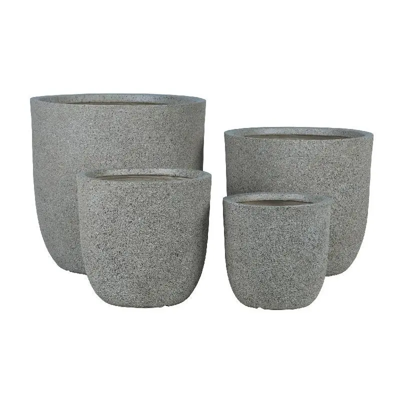 Topf – Struktur Design, Runde Form, GRC Material, Beige – Delsey | PTMD