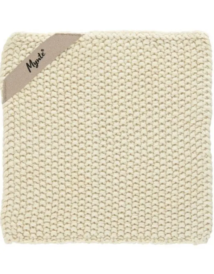 Topflappen Gestrickt Mynte I Latte
