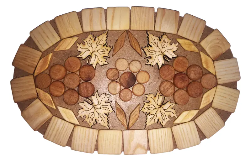 Topfuntersetzer oval Ahornblatt