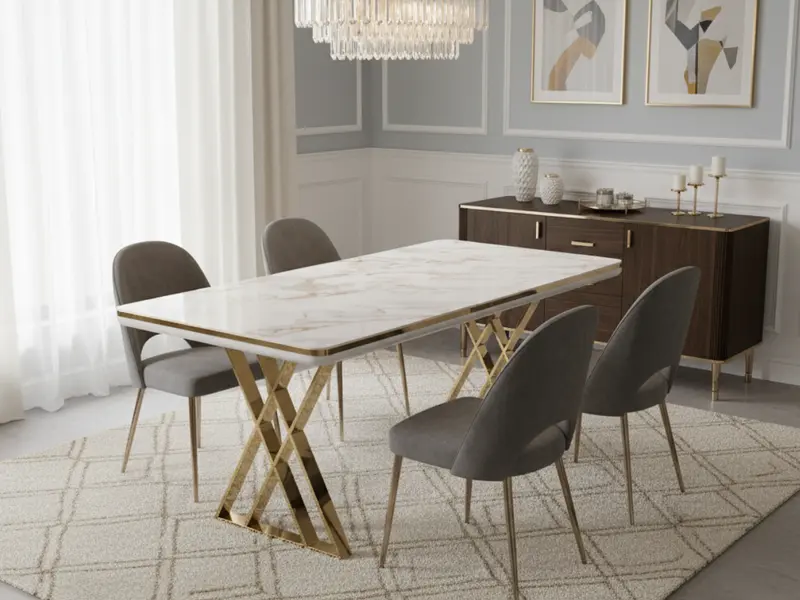 Torino Esstisch Gold