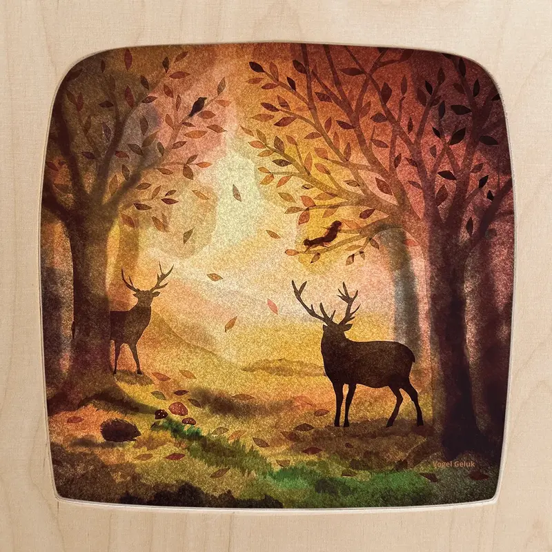Toverlux Karte 'Herbstwald' - Vogel Geluk