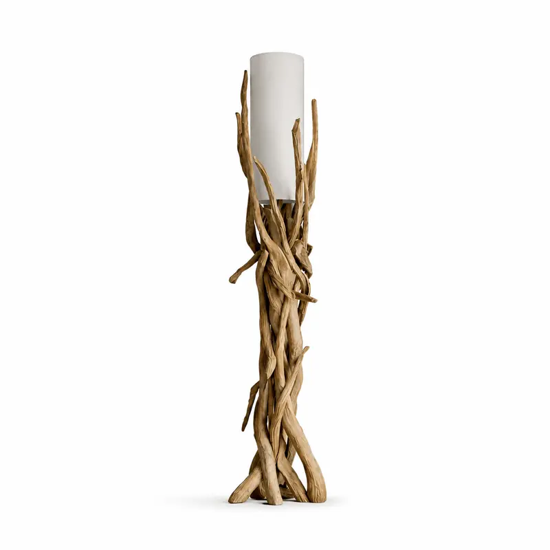 Treibholz Stehlampe VILLA Lampenschirm Natur 180 cm