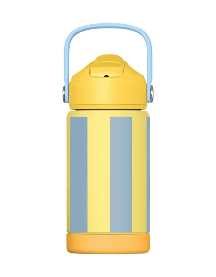 Trinkflasche 350ml I Stripes Gelb/Hellblau