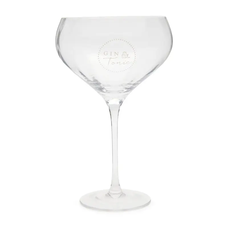 Trinkglas – Transparent mit weißem Aufdruck – Elegance Gin & Tonic | Rivièra Maison