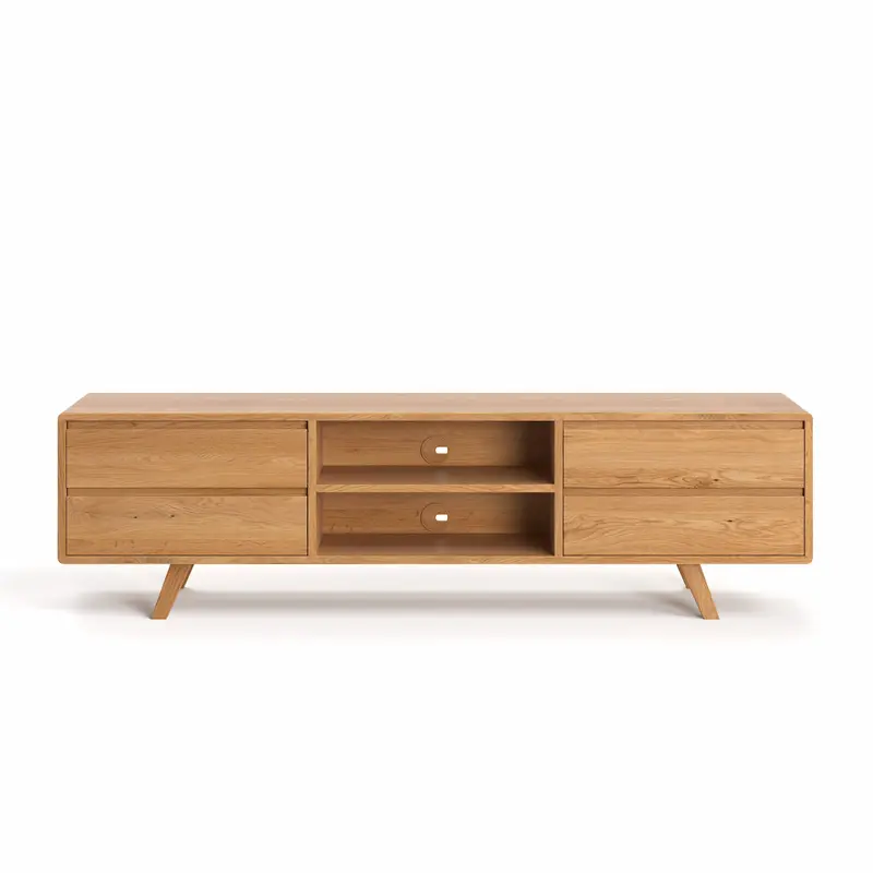 TV-Board aus massiver Eiche in vier Größen | Sideboard Vela mit Schubladen