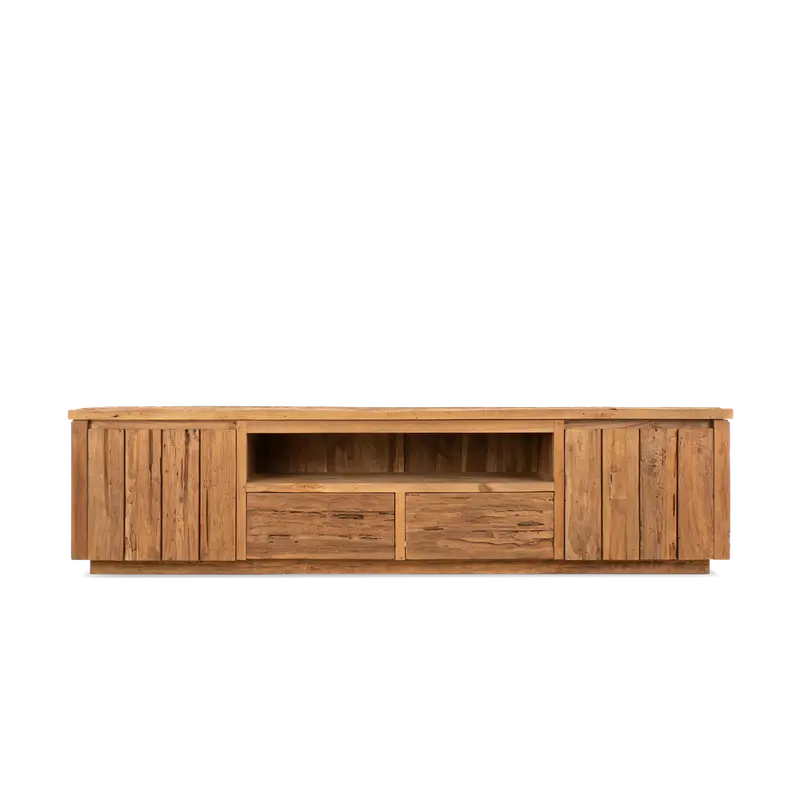 TV-Lowboard Bridge aus Teakholz 200cm - Braun