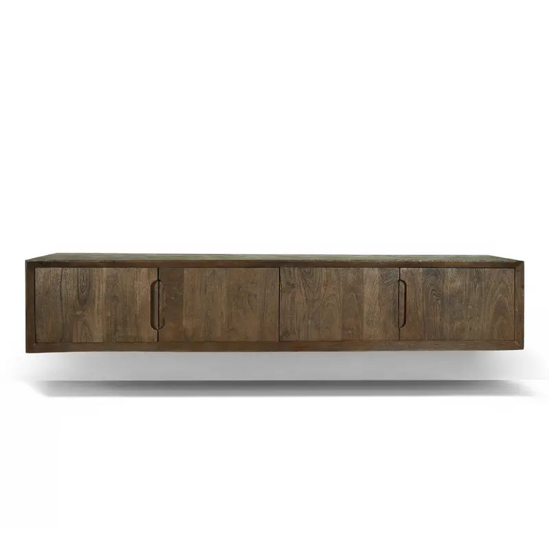 TV-Lowboard Cortez schwebend aus Mangholz 180cm - Dunkelbraun