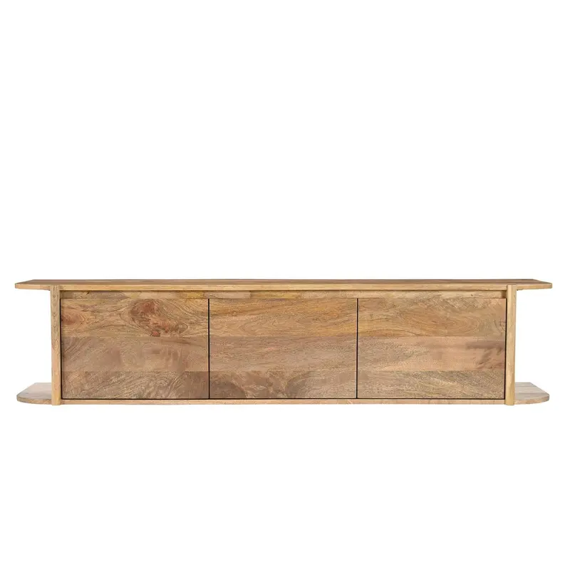TV-Lowboard Jade schwebend aus Mangoholz 160cm - Hellbraun
