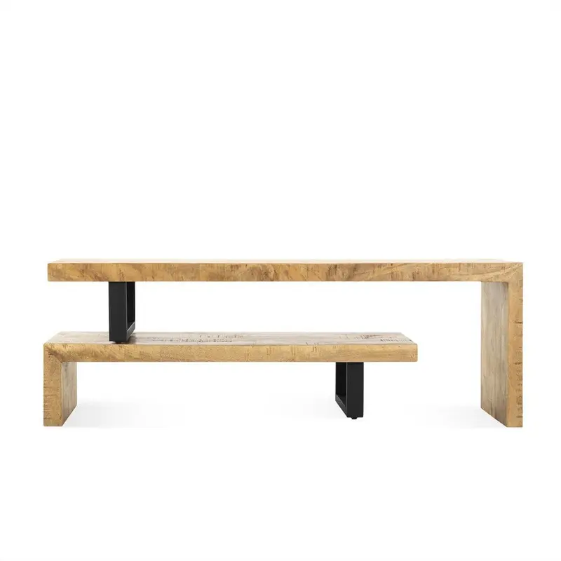 TV-Lowboard Kelly aus Mangoholz 140cm - Hellbraun