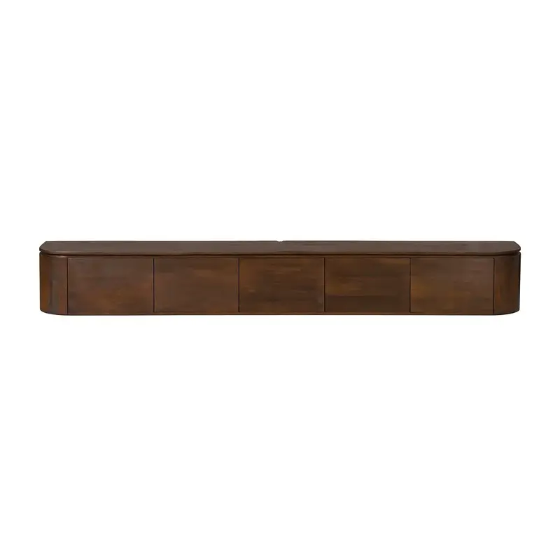 TV-Möbel - Mangoholz Braun, Schwebendes Design, Fünf Türen, 280 cm – Excellent | Starfurn