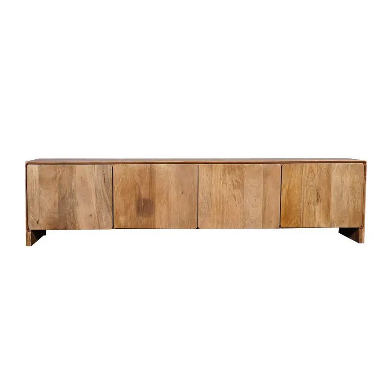 TV-Möbel - Mangoholz Massiv, Vier Türen, Klare Form, 200 cm – Tense | Starfurn