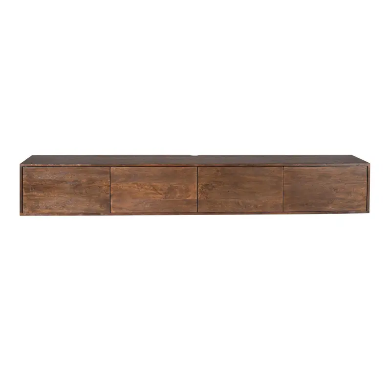 TV-Möbel – Mangoholz Material, Wandmontiertes Design, Mattes Finish - Vision | Starfurn