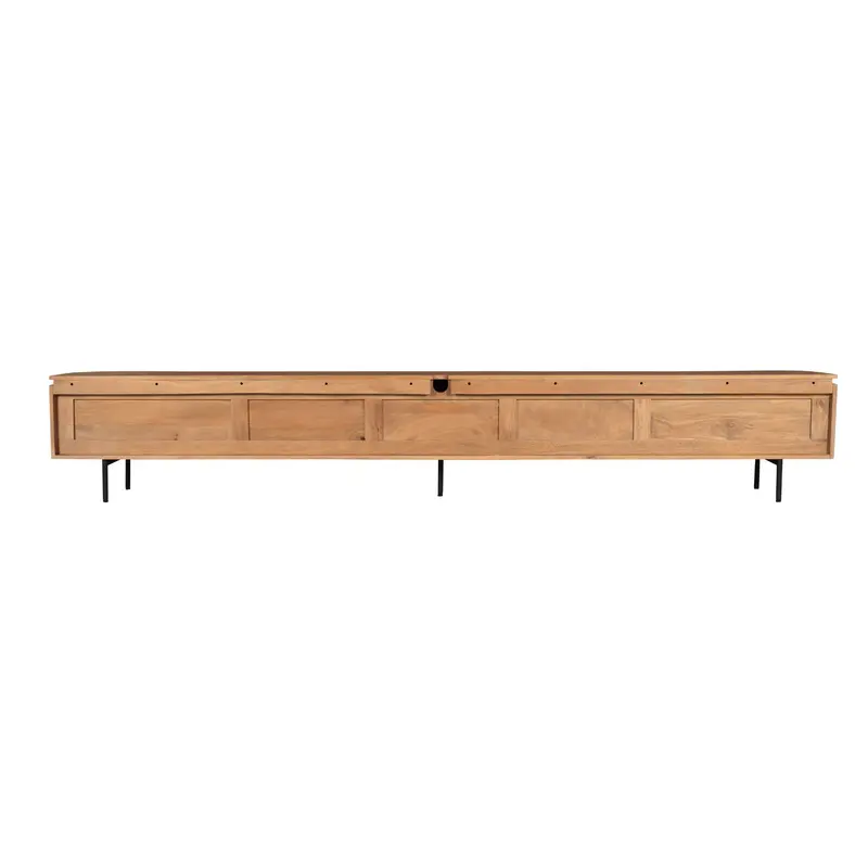 TV-Möbel - Mangoholz Natur, Schwebendes Design, Fünf Türen, 280 cm – Excellent | Starfurn