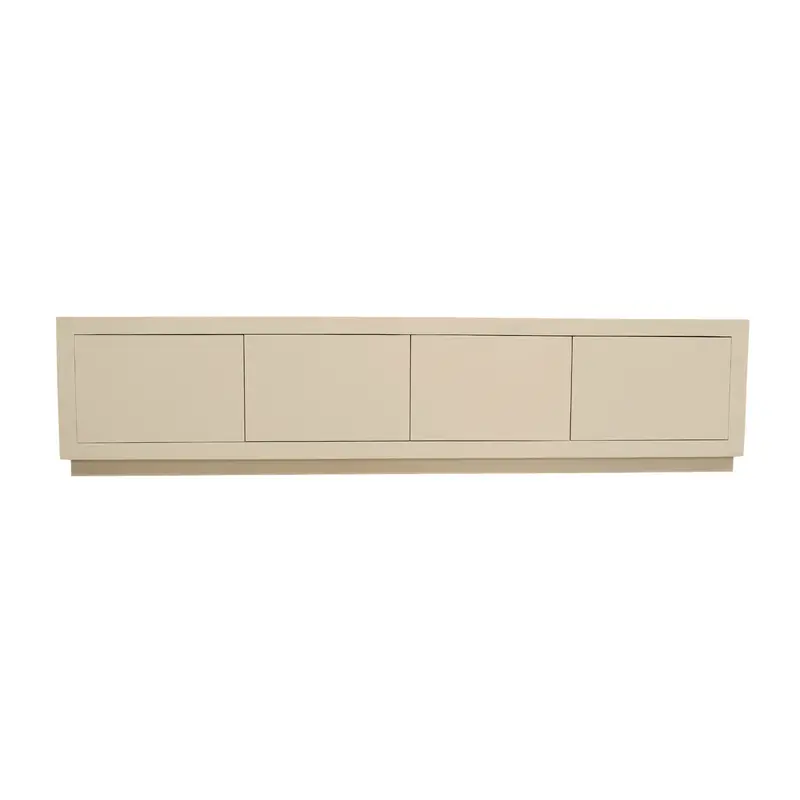 TV-Möbel – Mangoholz, Sand-Finish, Push-to-Open-Türen, 4 Fächer – Brussel | Starfurn