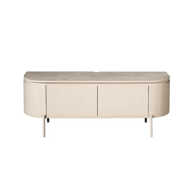 TV-Möbel - Mangoholz Sand, Schwebendes Design, Zwei Türen, 120 cm – Excellent | Starfurn