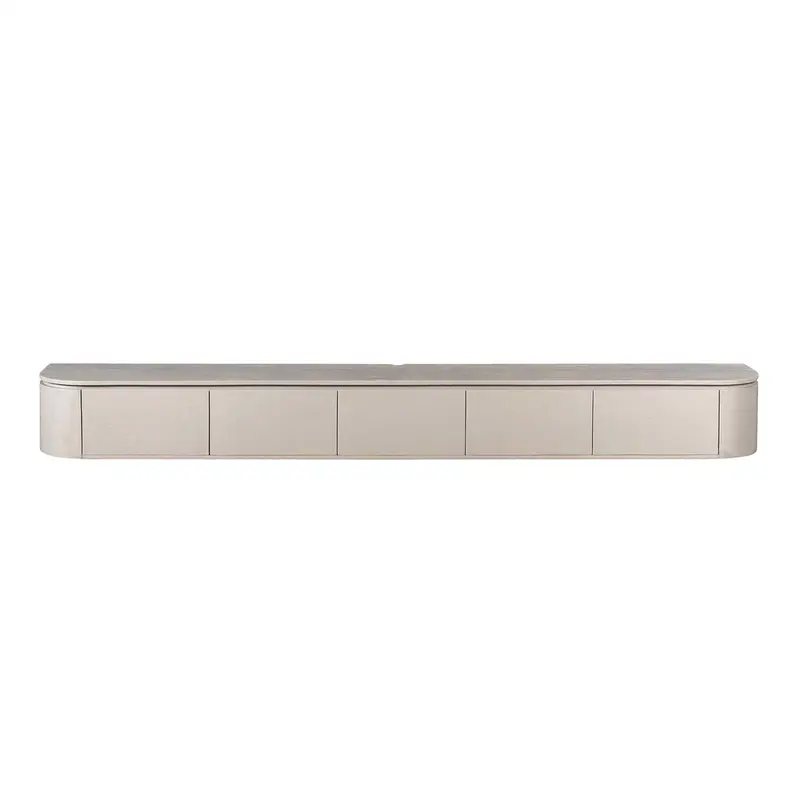 TV-Möbel - Mangoholz Taupe, Schwebendes Design, Fünf Türen, 280 cm – Excellent | Starfurn