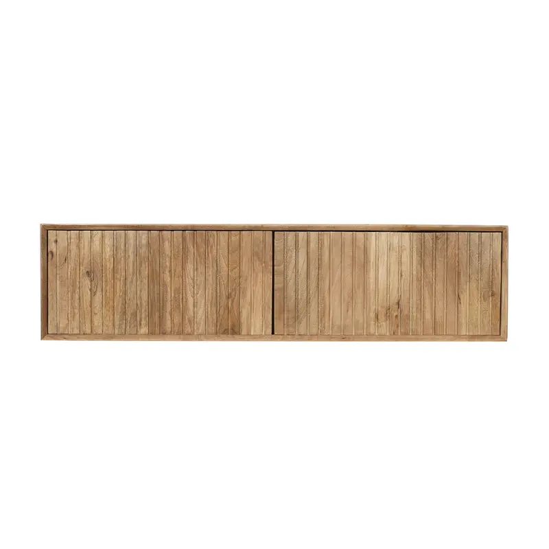 TV Möbel – Mangoholz, Wandmontage, Lattenstruktur – Madison | Starfurn