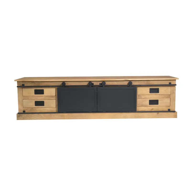 TV-Möbel – Natürliches Design, Naturfarbe, Mangoholz – Fresno | Starfurn