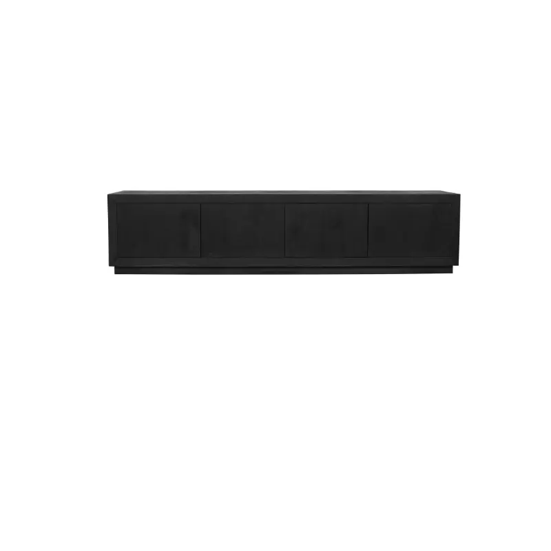 TV-Möbel – Schwarze Oberfläche, Mangoholz Material, Modernes Design - Brussel | Starfurn