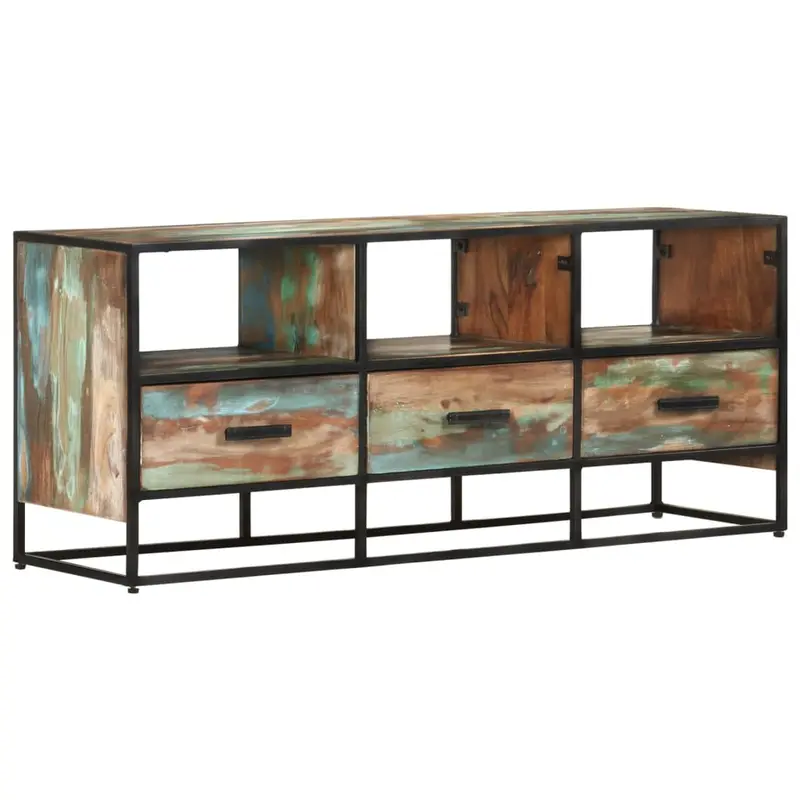 TV-Schrank 110x30x45 cm Altholz Massiv