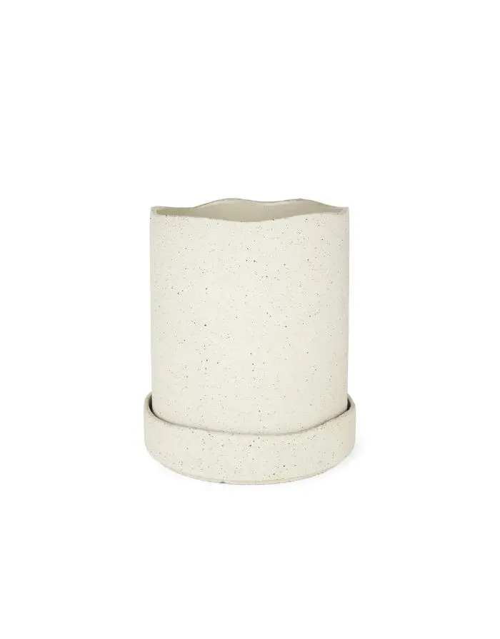 Übertopf Uneru ø16cm I Weiß