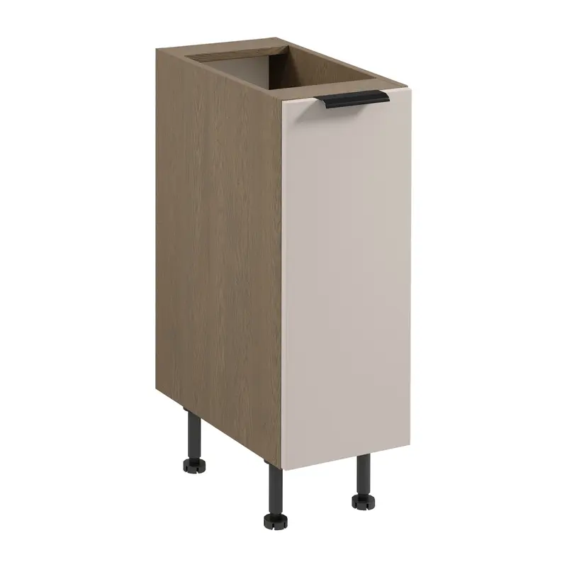 Unterschrank – Livaro – D30 P/L Beige / Dunkle Eiche