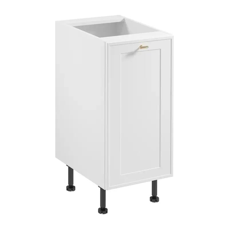 Unterschrank – Livaro – D40 P/L, Weiß / Weiß Rahmen