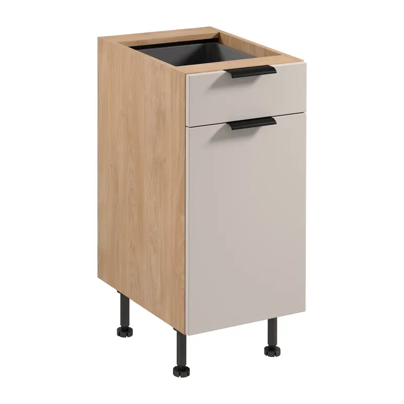 Unterschrank – Livaro – D40S1 P/L Beige / Sonoma Eiche