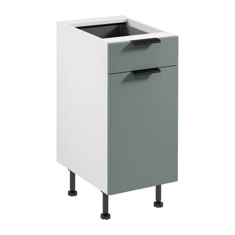 Unterschrank – Livaro – D40S1 P/L Grün Matt / Weiß