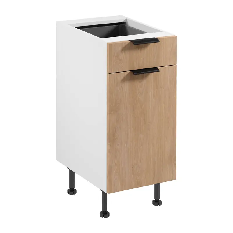 Unterschrank – Livaro – D40S1 P/L Sonoma Eiche / Weiß