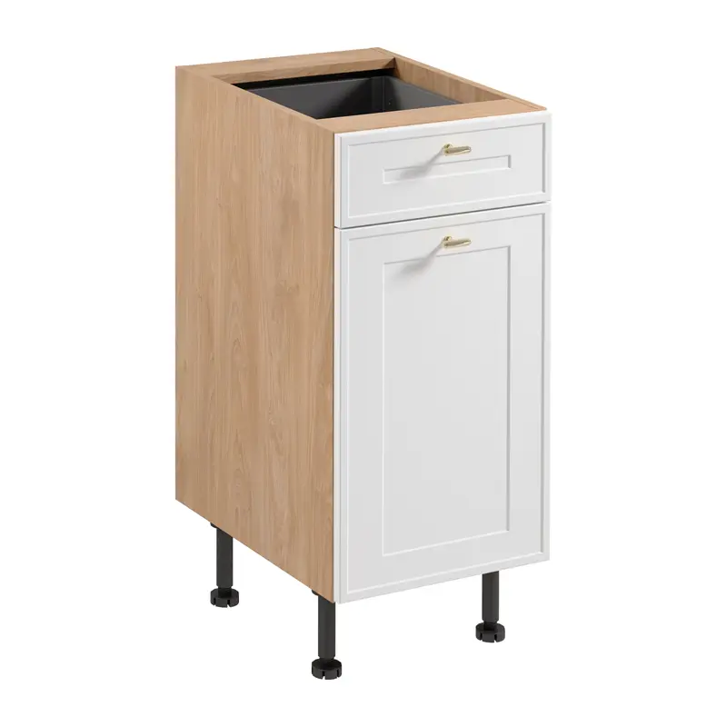 Unterschrank – Livaro – D40S1 P/L Weiß / Sonoma Eiche