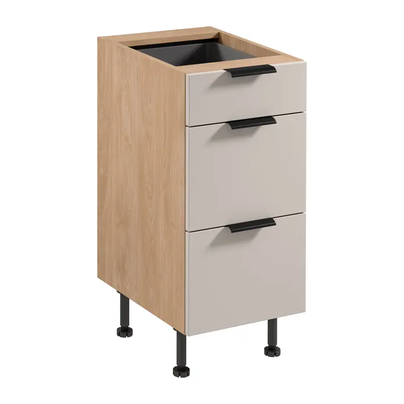 Unterschrank – Livaro – D40S3 AX Beige / Sonoma Eiche