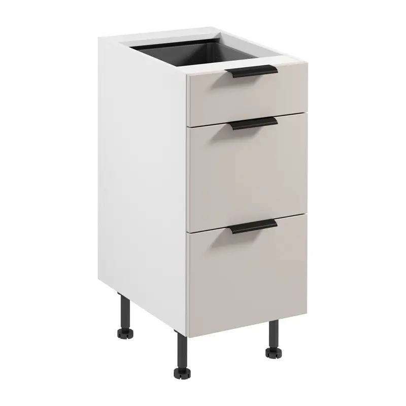 Unterschrank – Livaro – D40S3 AX Beige / Weiß